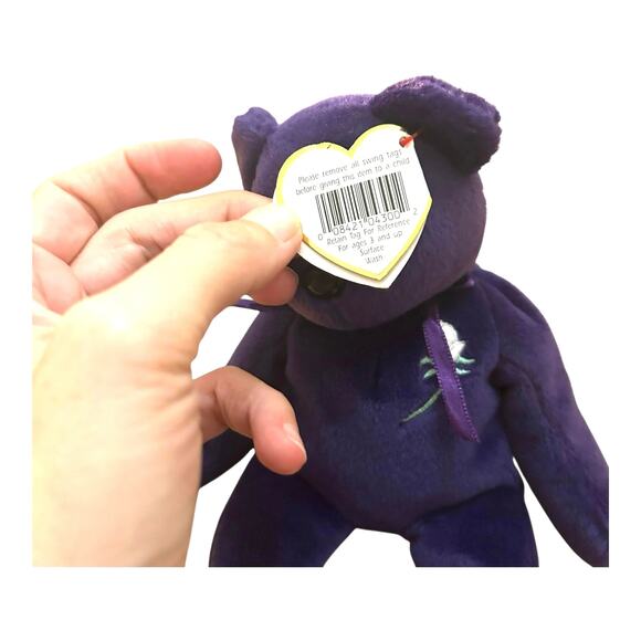TY Beanie Baby Princess Diana Purple Bear 1997 Retired Vintage - Picture 3 of 9